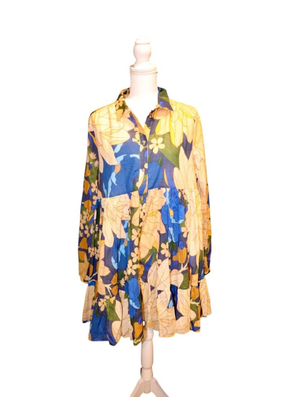 Sézane X Farm Rio mandacaru floral hilma mini dress, Size 42 NWT